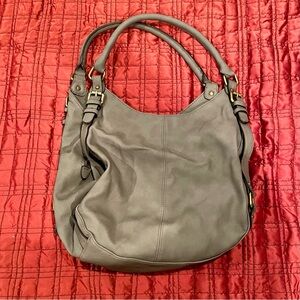 Merona Gray Faux Leather 3-Compartment Purse *NWOT*